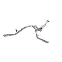 MBRP Exhaust - MBRP S5038AL AL 3" Cat-Back 2.5" Dual Split Side Exit 07-08 Silver/Sierra 1500 - Image 1