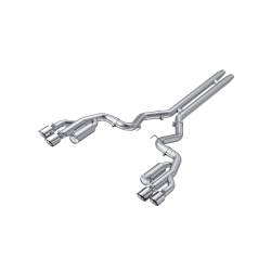MBRP Exhaust - MBRP Exhaust S7207304 T304 3" Cat-Back Dual Exit w/o Muffler 18-23 Mustang GT - Image 1