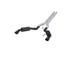 MBRP Exhaust - MBRP Exhaust S7277BLK Blk 3" Cat-Back Dual Split Exit w/Muffler 15-17 Mustang GT - Image 1