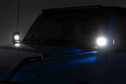 Rough Country Suspension Systems - Rough Country 71047 A-Pillar 2" LED Ditch Light Kit-Spot for 21-25 Ford Bronco - Image 4