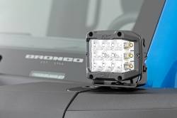 Rough Country Suspension Systems - Rough Country 71047 A-Pillar 2" LED Ditch Light Kit-Spot for 21-25 Ford Bronco - Image 5