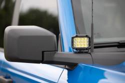 Rough Country Suspension Systems - Rough Country 71047 A-Pillar 2" LED Ditch Light Kit-Spot for 21-25 Ford Bronco - Image 6