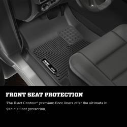 Husky Liners - Husky Liner X-act Contour 2nd Row Floor Liners Black for Dodge RAM 53681 - Image 5