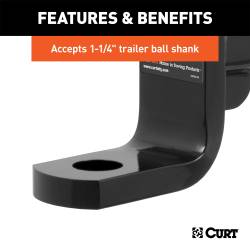 CURT - CURT 45312 Class-4 Ball Mount 2" Shank 12000 lbs 2" Drop 9-3/8" Long - Image 5