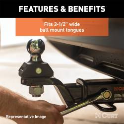 CURT - CURT 40248 RockerBall Adjustable Cushion Hitch Ball Mount - Image 3