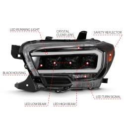 Anzo USA - Anzo USA 111496 LED Projector Headlight for 16-23 Toyota Tacoma - Image 4