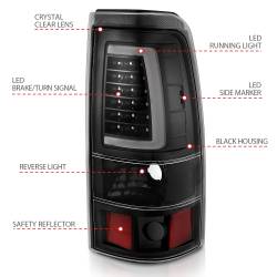 Anzo USA - Anzo USA 311330 LED Taillight Assembly Black/Clear 99-06 Silverado & Sierra - Image 4