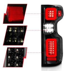 Anzo USA - Anzo USA 311414 LED Black Taillight Assembly for 19-23 Chevy Silverado - Image 3