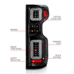 Anzo USA - Anzo USA 311414 LED Black Taillight Assembly for 19-23 Chevy Silverado - Image 4
