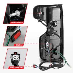 Anzo USA - Anzo USA 311414 LED Black Taillight Assembly for 19-23 Chevy Silverado - Image 5