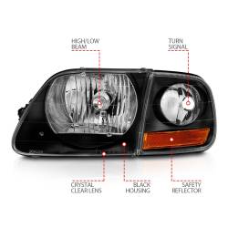 Anzo USA - Anzo USA 111460 Crystal Headlight Set for 97-03 F150 - Image 4