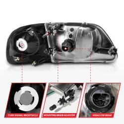 Anzo USA - Anzo USA 111460 Crystal Headlight Set for 97-03 F150 - Image 5