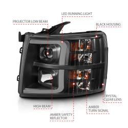 Anzo USA - Anzo USA 111480 Projector Headlight Set - Image 4