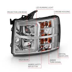 Anzo USA - Anzo USA 111481 Projector Headlight Set - Image 4