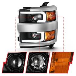 Anzo USA - Anzo 111359 Projector Headlight Set for Silverado 2500HD/3500 - Image 3