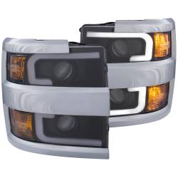 Anzo USA - Anzo USA 111365 Projector Headlight Set for 15-17 Chevy Silverado 2500HD/3500HD - Image 1