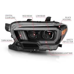 Anzo USA - Anzo USA 111379 Projector Headlight Set for 16-23 Tacoma - Image 5