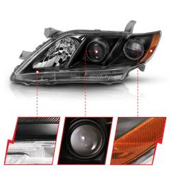 Anzo USA - Anzo USA 121539 Projector Headlight Set for 07-09 Camry - Image 3