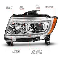 Anzo USA - Anzo USA 111569 Projector Headlight Set for 11-13 Grand Cherokee WK2 - Image 4