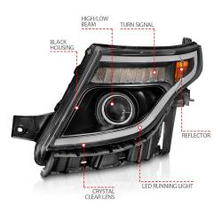 Anzo USA - Anzo USA 111575 Projector Headlight Set for 11-15 Ford Explorer - Image 4