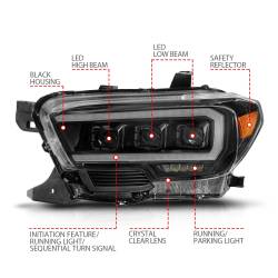 Anzo USA - Anzo USA 111563 Projector Headlight Set for 16-23 Tacoma - Image 4