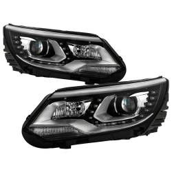 Spyder Auto - Spyder Auto 9948527 DRL LED Projector Headlights for 12-17 VW Tiguan - Image 1