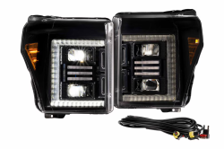 Morimoto - Morimoto LF553 XB Hybrid LED Black Headlights for 11-16 Ford F250/F350 - Image 1