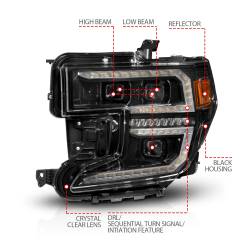 Anzo USA - Anzo USA 111600 LED Projector Headlight for 19-21 GMC Sierra 1500 - Image 4