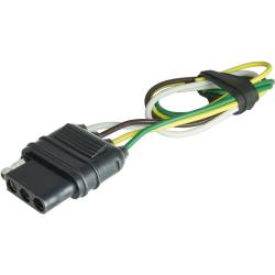 Husky Towing - Husky Towing 13190 12" 4 Wire Flat Extension Car End Connector - Image 1