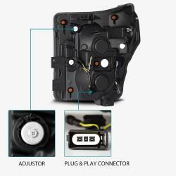 AlphaRex - AlphaRex 880140 Black Projector Plank Headlights for 11-16 Ford Super Duty - Image 2