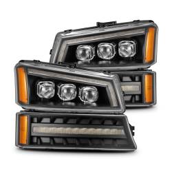 AlphaRex - AlphaRex 880256 Black LED Projector Headlight w/Bumper Light for 03-06 Silverado - Image 1