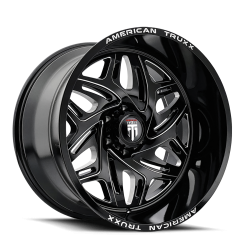 American Truxx - American Truxx AT1914 Euphoria 20x10 6x5.5 -19mm Black/Milled AT1914-2183BM - Image 1
