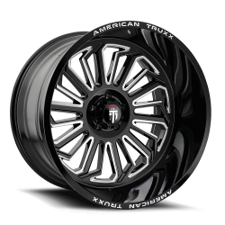 American Truxx - American Truxx AT1916 Butcher 20x12 5x5.0 -25mm Gloss Black/Milled AT1916-2273M - Image 1