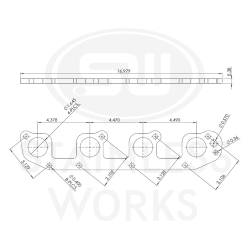 Stainless Works - Stainless Works HF57H163 Header Flange Hemi 1.625" Round Port - Image 2