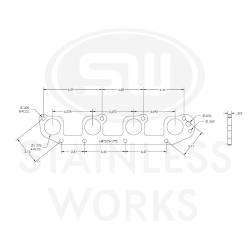 Stainless Works - Stainless Works HF57H175 Header Flange Hemi 1.75" Port - Image 2