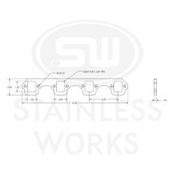 Stainless Works - Stainless Works HFSBF1 Header Flange SBF 1.625" Stock Shaped Port - Image 2