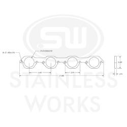 Stainless Works - Stainless Works HFSBFAFR200 Header Flange SBF 2" Round Port - Image 2
