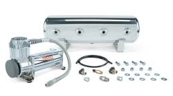 Air Lift Performance - Air Lift Performance 27801 2.5 Gal. Polished Tank w/Viair 444c Chrome Compressor - Image 1