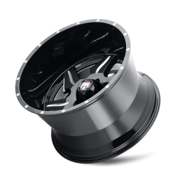 American Truxx - American Truxx AT163 Ninja 22x14 5x5.0 -76mm Gloss Black/Milled AT163-22473M-76 - Image 3