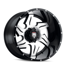 American Truxx - American Truxx AT163 Ninja 22x14 5x150 -76mm Black/Machined AT163-22450BM-76 - Image 1