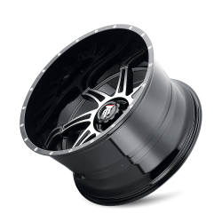 American Truxx - American Truxx AT162 Vortex 22x12 5x150 -44mm Black/Machined AT162-22250BM-44 - Image 3