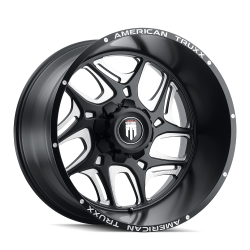 American Truxx - American Truxx AT1900 Sweep 22x12 8x180 -44mm Black/Milled AT1900-22278M-44 - Image 1