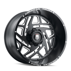 American Truxx - American Truxx AT1904 Cosmos 24x14 5x5.0 -76mm Black/Milled AT1904-24473M-76 - Image 1