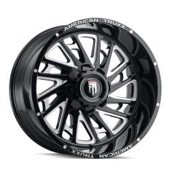 American Truxx - American Truxx AT1905 Blade 24x14 5x150 -76mm Black/Milled AT1905-24450M-76 - Image 1