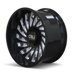 Cali Offroad Wheels - Cali Offroad 9108 Switchback 20x12 6x135 -51mm Gloss Black/Milled 9108-2236BM - Image 2