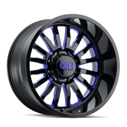 Cali Offroad Wheels - Cali Offroad 9110 Summit 24x14 6x135 -76mm Black/Blue Milled 9110-24436BTB - Image 1