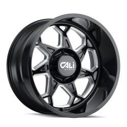 Cali Offroad Wheels - Cali Offroad 9111 Sevenfold 20x10 6x135 -25mm Gloss Black/Milled 9111-2136BM - Image 1