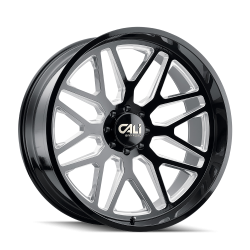 Cali Offroad Wheels - Cali Offroad 9115 Invader 20x10 8x170 -25mm Gloss Black/Milled 9115-2170BM - Image 1
