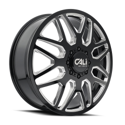Cali Offroad Wheels - Cali Offroad 9115 Invader 22x8.25 Front 8x6.5 115mm Black/Mill 9115D-22881BMF115 - Image 1