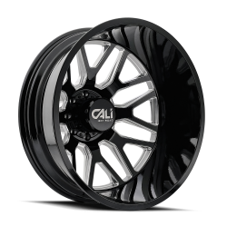 Cali Offroad Wheels - Cali Offroad 9115D-22879BMR192 9115 Invader 22x8.25 8x210 -192mm Black/Milled - Image 1